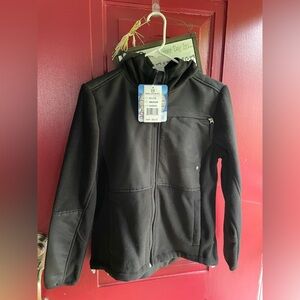 Free Country Black Windproof Fleece Zip Up Jacket Women’s Size Medium